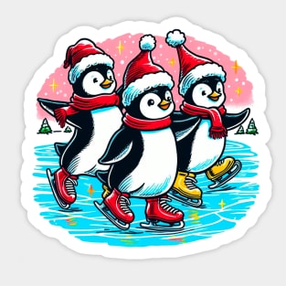 Christmas Skating Sticker